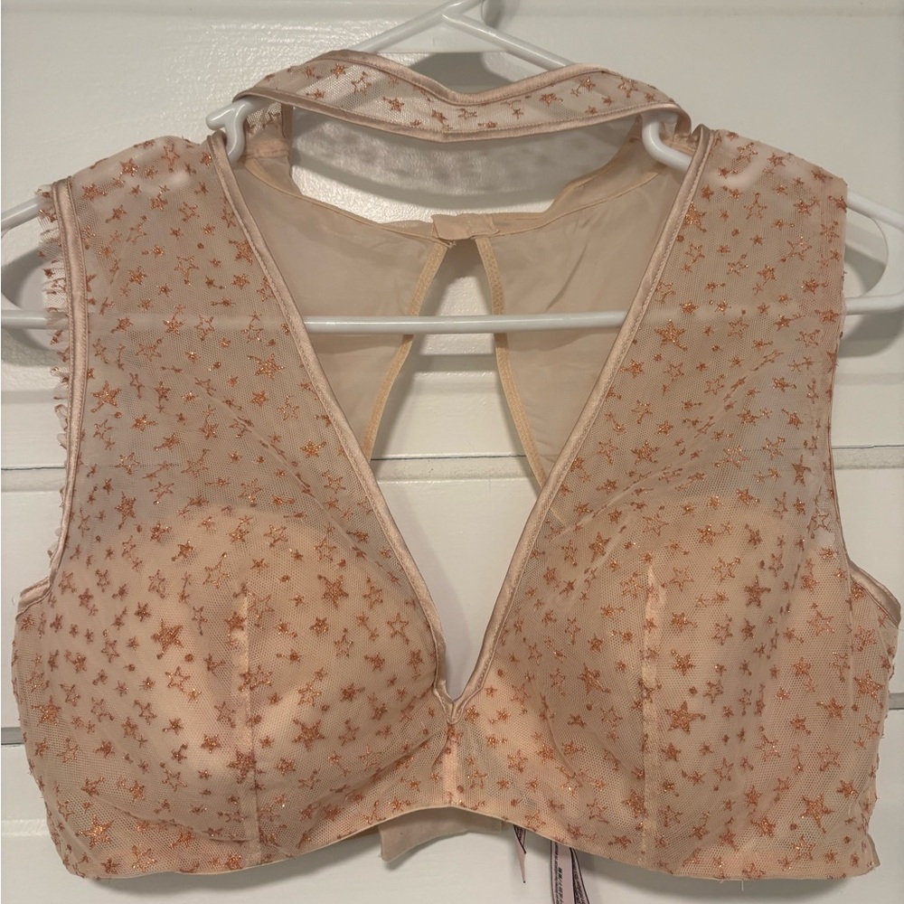Victoria’s Secret Star Embroidered Sheer XL Bra Crop Top